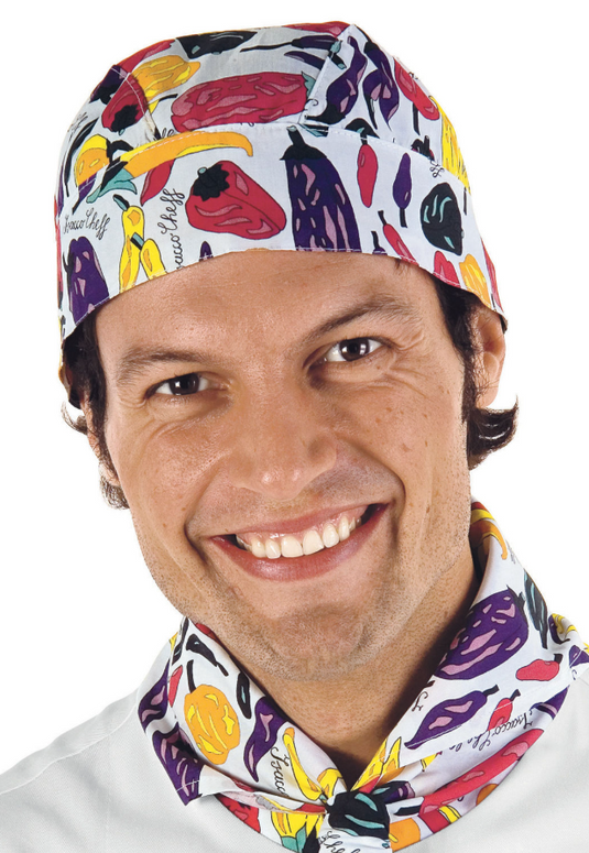 Bandana Unisex Isacco Regolabile con Lacci per Cucina e Ristorazione