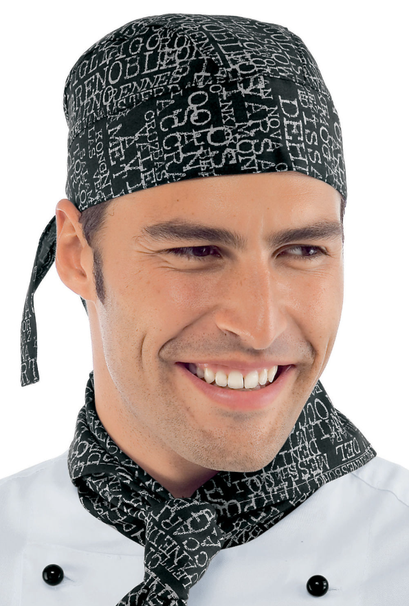 Carica immagine in Galleria Viewer, Bandana Unisex Isacco Regolabile con Lacci per Cucina e Ristorazione
