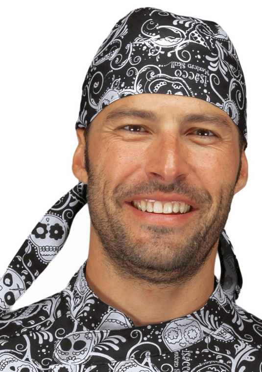 Bandana Unisex Isacco Regolabile con Lacci per Cucina e Ristorazione