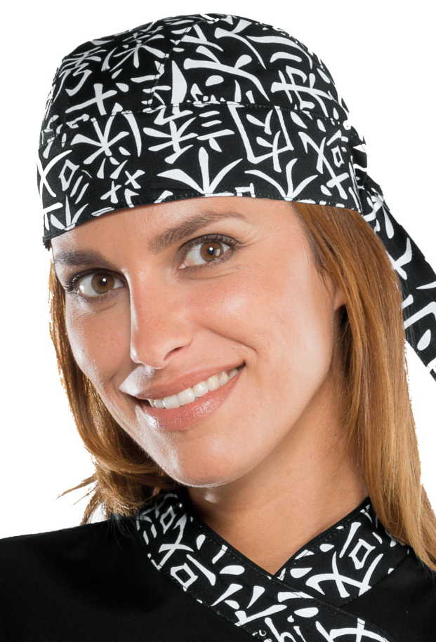 Carica immagine in Galleria Viewer, Bandana Unisex Isacco Regolabile con Lacci per Cucina e Ristorazione
