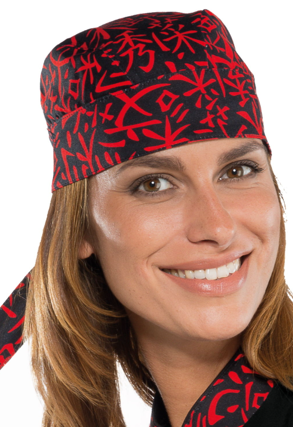 Carica immagine in Galleria Viewer, Bandana Unisex Isacco Regolabile con Lacci per Cucina e Ristorazione
