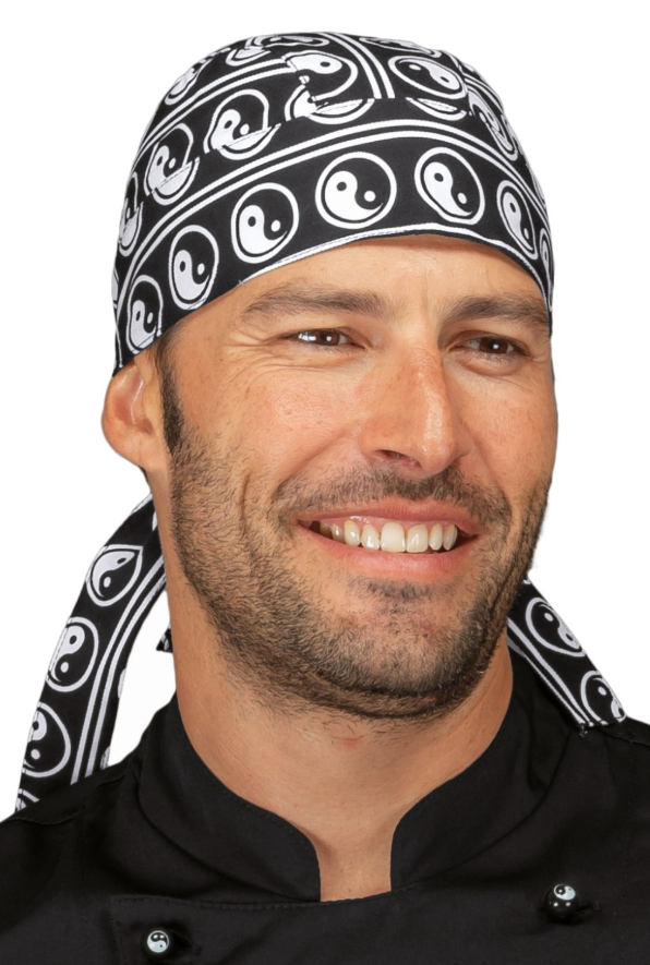 Carica immagine in Galleria Viewer, Bandana Unisex Isacco Regolabile con Lacci per Cucina e Ristorazione
