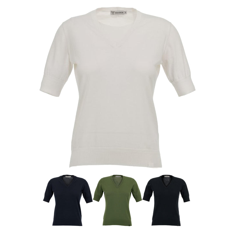 Carica immagine in Galleria Viewer, Maglia Donna in 100% Cotone con Scollo a V Payper Bay
