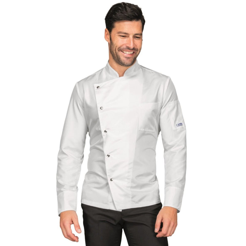 Carica immagine in Galleria Viewer, Giacca Cuoco Unisex Manica Lunga Isacco Belfast Slim Professionale
