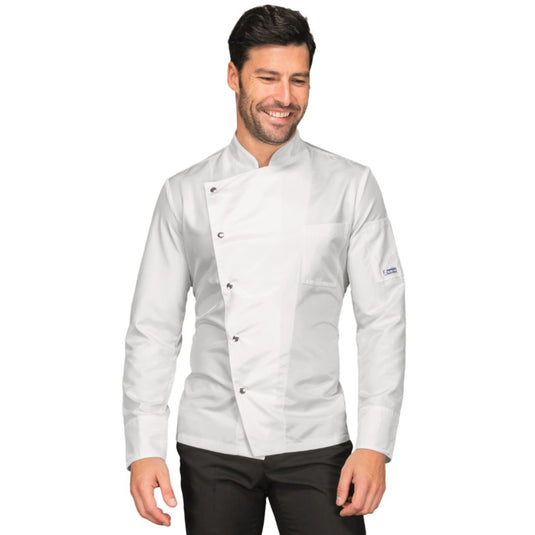 Giacca Cuoco Unisex Manica Lunga Isacco Belfast Slim Professionale