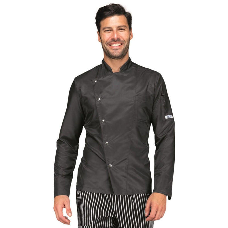 Carica immagine in Galleria Viewer, Giacca Cuoco Unisex Manica Lunga Isacco Belfast Slim Professionale
