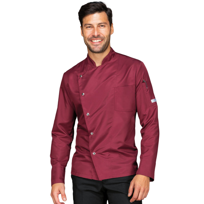Carica immagine in Galleria Viewer, Giacca Cuoco Unisex Manica Lunga Isacco Belfast Slim Professionale
