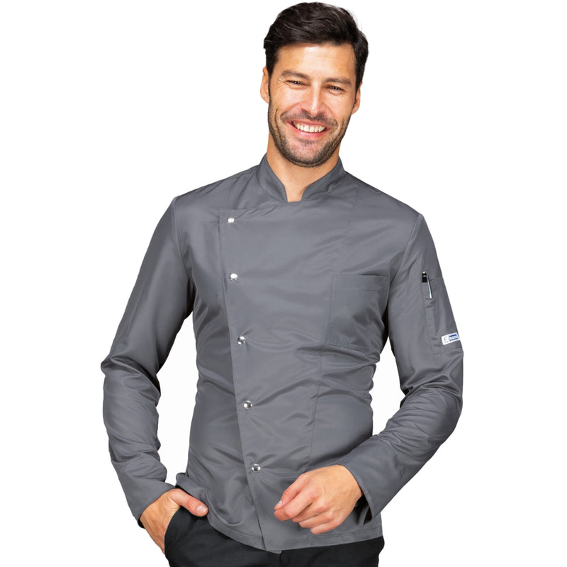 Carica immagine in Galleria Viewer, Giacca Cuoco Unisex Manica Lunga Isacco Belfast Slim Professionale
