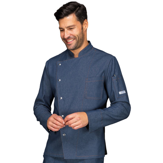 Giacca Cuoco Unisex Manica Lunga Isacco Belfast Slim Professionale