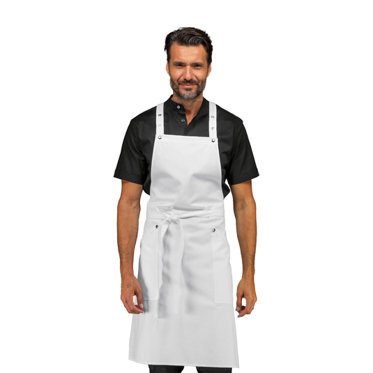 Grembiule con Pettorina Isacco Watson Unisex – Personalizzabile, 100% Poliestere/Cotone