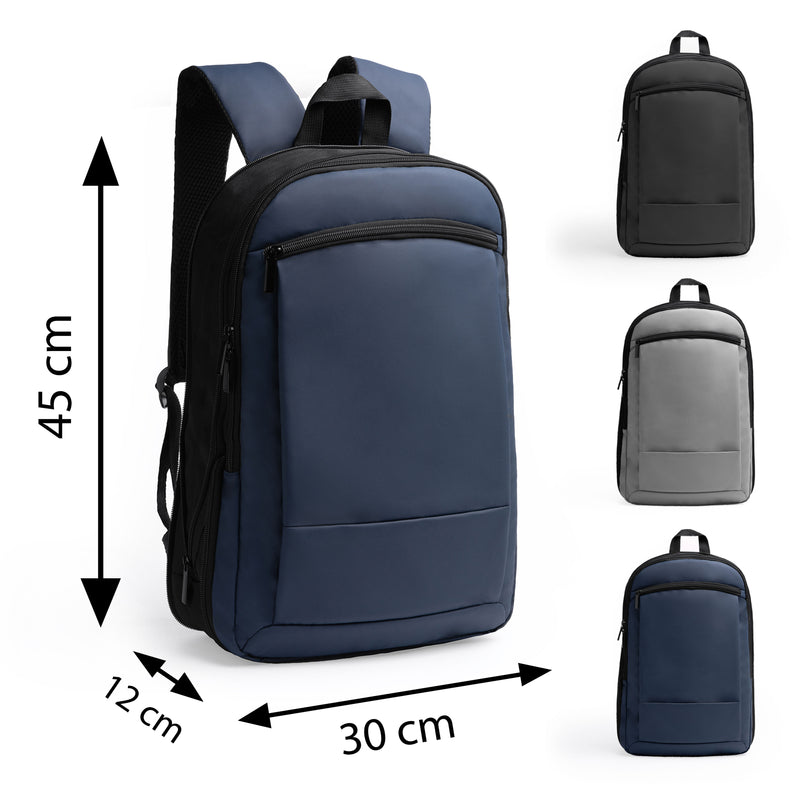 Carica immagine in Galleria Viewer, Zaino in Pelle PU Porta PC 17" con Tasca Laterale Espandibile 15 Litri STAMINA BINDER MO1525
