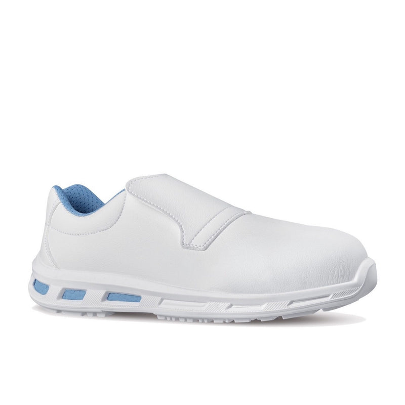 Carica immagine in Galleria Viewer, Scarpe antinfortunistiche bianche senza lacci leggere metal free S2 U-Power Blanco
