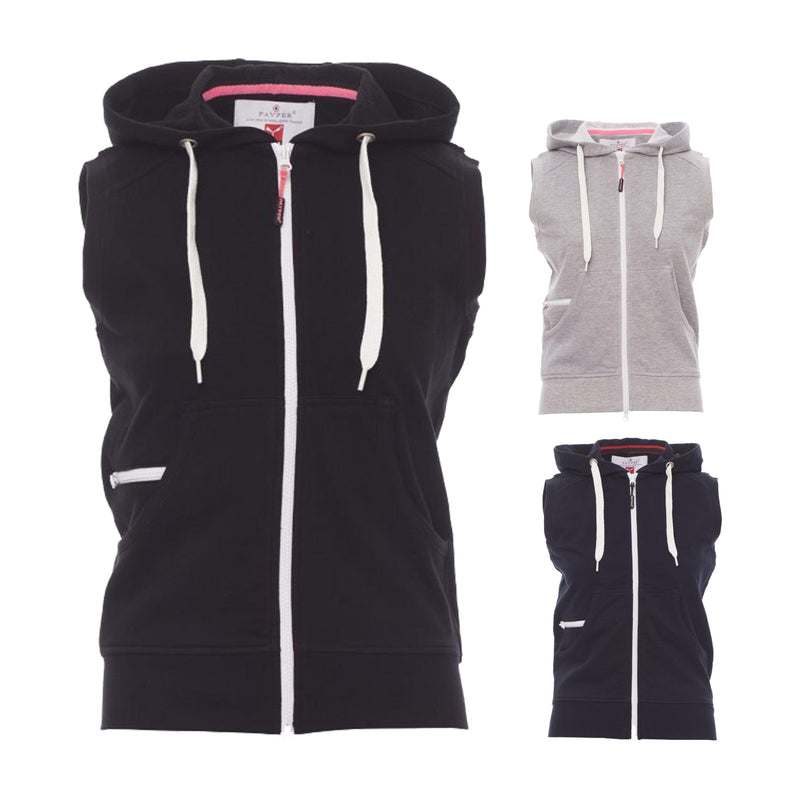 Carica immagine in Galleria Viewer, Gilet Donna Felpato Zip Intera con Cappuccio Payper Boxer+ Lady
