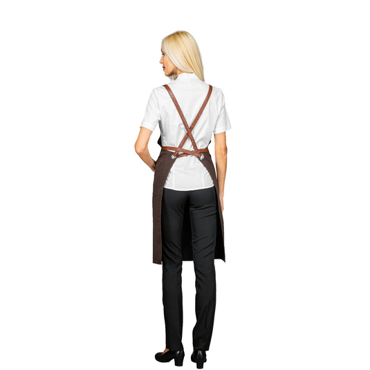 Grembiule con Pettorina Unisex con Bretelle e Pelle Isacco Bristol