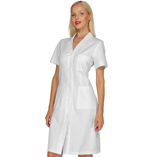 Camice Donna Bianco Professionale Isacco Mezza Manica in Cotone