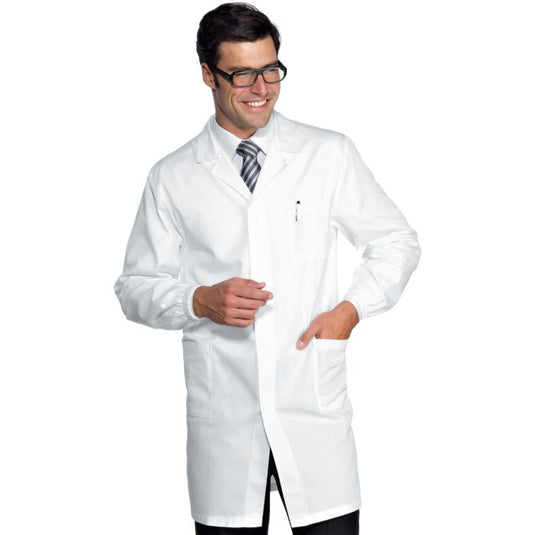 Camice Uomo Cotone Bianco Isacco con Bottoni a Pressione 100 cm