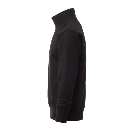 Felpa Uomo TAGLIA-L con Mezza Zip Senza Cappuccio da lavoro Invernale in Cotone Payper Carson Nero Outlet