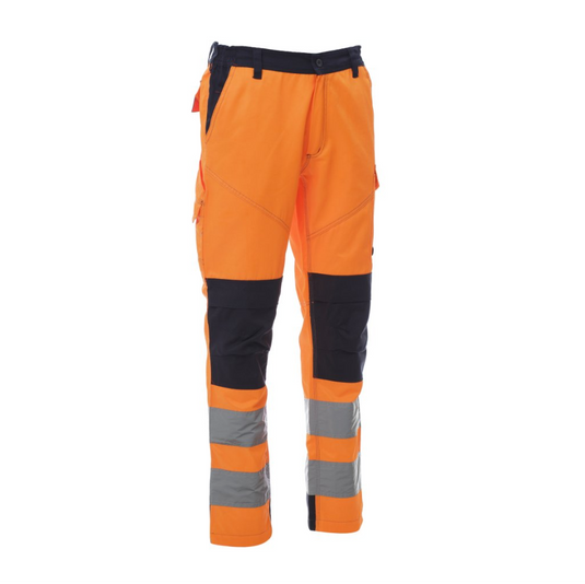 Pantaloni Alta Visibilità TAGLIA-L Portaginocchiere Uomo Payper Charter Tech Arancione Fluo/Blu Navy Outlet