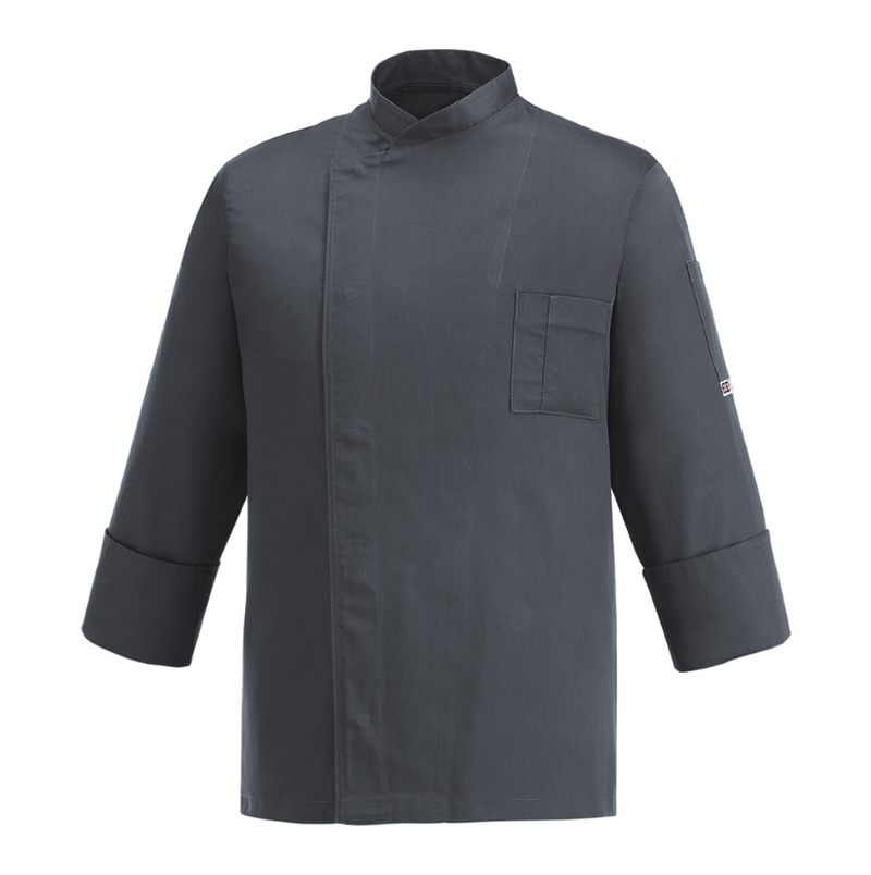 Carica immagine in Galleria Viewer, Giacca Cuoco Unisex con Bottoni a Pressione Egochef Cheap
