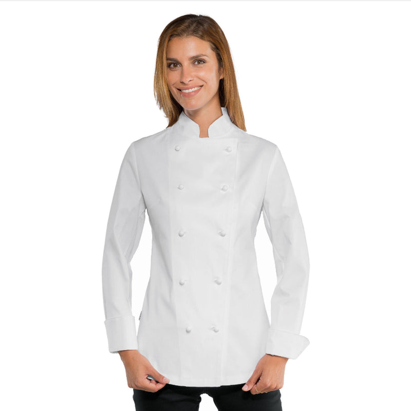Carica immagine in Galleria Viewer, Giacca Chef Lady Donna Manica Lunga Bottoni Antipanico Isacco
