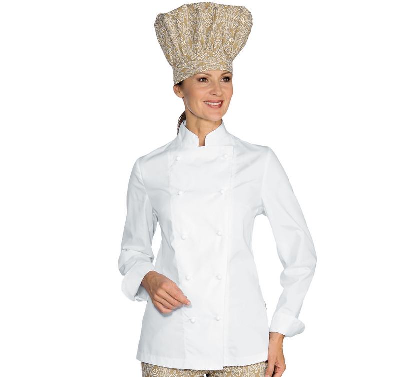 Carica immagine in Galleria Viewer, Giacca Chef Lady Donna Manica Lunga Bottoni Antipanico Isacco
