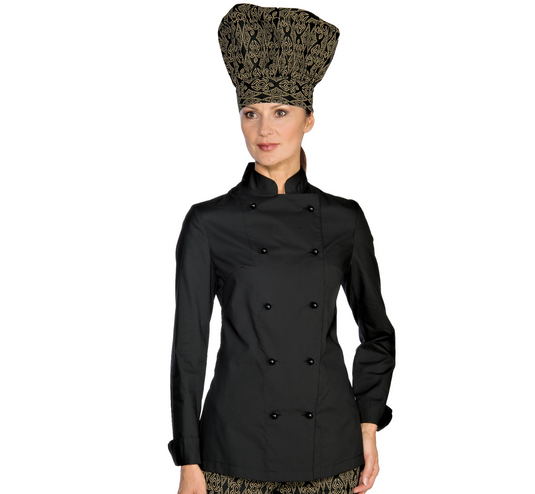 Giacca Chef Lady Donna Manica Lunga Bottoni Antipanico Isacco