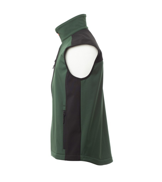 Gilet Soft Shell TAGLIA-XL Impermeabile Payper Cork Verde Foresta/Nero Outlet