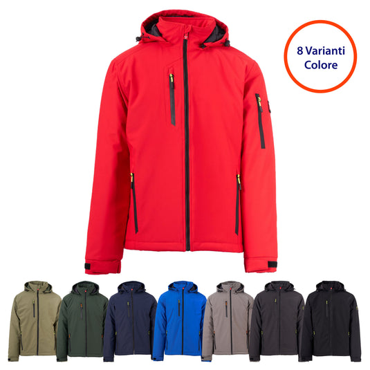 Giacca Softshell Uomo Imbottita Impermeabile con Cappuccio Payper Creek Lite Pad