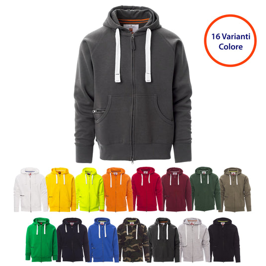 Felpa Zip Intera con Cappuccio Payper Dallas+