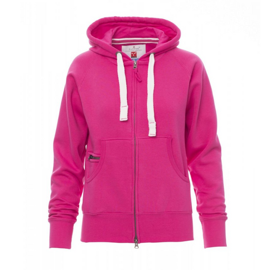 Felpa Donna TAGLIA-XL Zip Intera con Cappuccio Payper Dallas+ Lady Fucsia Outlet