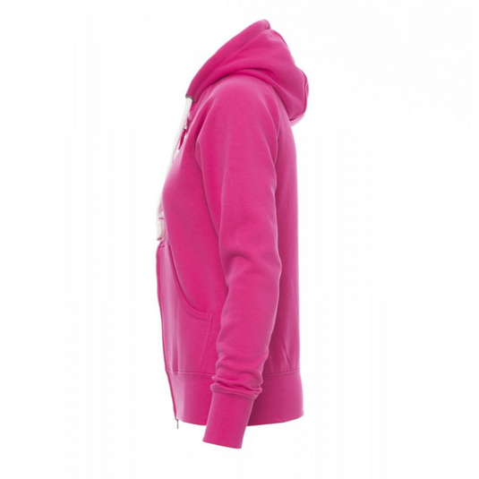 Felpa Donna TAGLIA-XL Zip Intera con Cappuccio Payper Dallas+ Lady Fucsia Outlet