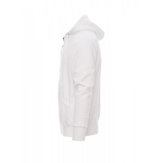 Felpa TAGLIA-L Zip Intera con Cappuccio Payper Dallas+ Bianco Outlet