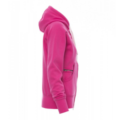 Felpa Donna TAGLIA-XL Zip Intera Cappuccio Cotone Payper Dallas+Lady Fucsia Outlet