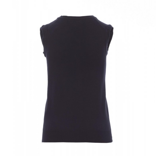 Maglione Smanicato Donna Scollo a V Cotone Lana Payper Desk Lady