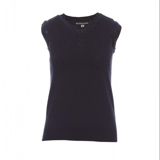 Maglione Smanicato Donna Scollo a V Cotone Lana Payper Desk Lady