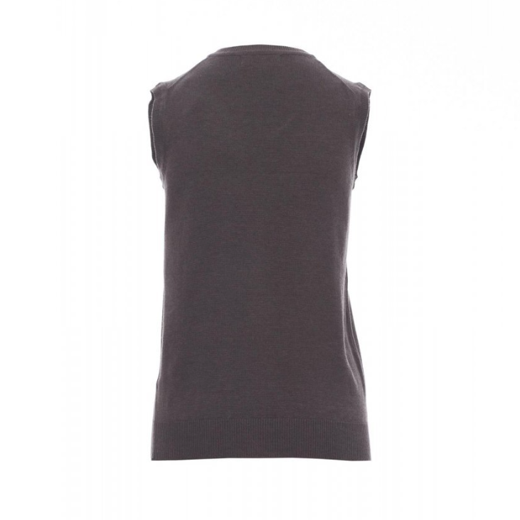 Carica immagine in Galleria Viewer, Maglione Smanicato Donna Scollo a V Cotone Lana Payper Desk Lady
