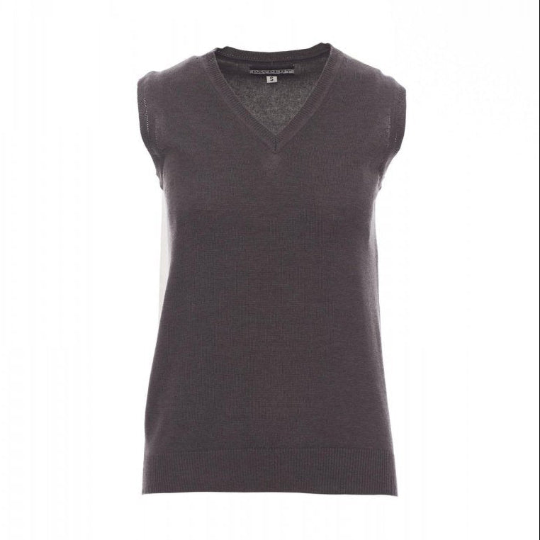 Carica immagine in Galleria Viewer, Maglione Smanicato Donna Scollo a V Cotone Lana Payper Desk Lady
