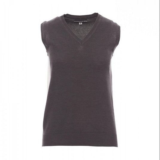 Maglione Smanicato Donna Scollo a V Cotone Lana Payper Desk Lady