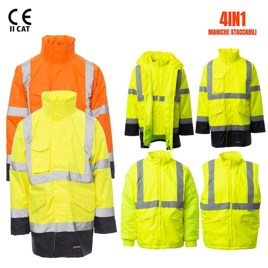 Parka Alta Visibilità Bicolore 4in1 con Cappuccio Payper Dockyard