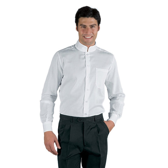 Camicia Unisex con Colletto Coreano Manica Lunga Isacco Dublino