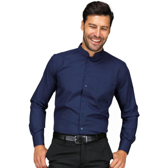 Camicia Unisex con Colletto Coreano Manica Lunga Isacco Dublino
