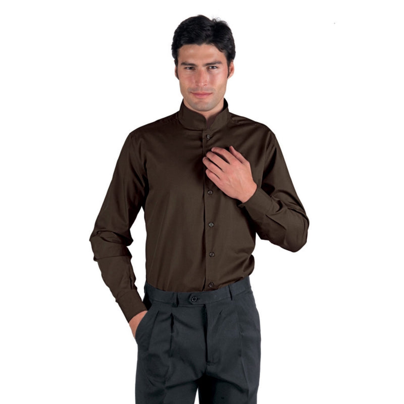 Carica immagine in Galleria Viewer, Camicia Unisex con Colletto Coreano Manica Lunga Isacco Dublino
