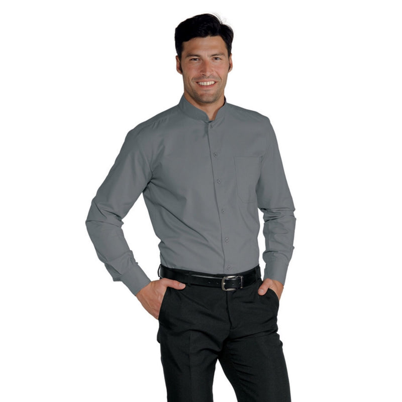 Carica immagine in Galleria Viewer, Camicia Unisex con Colletto Coreano Manica Lunga Isacco Dublino
