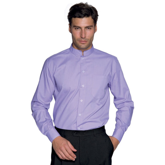 Camicia Unisex con Colletto Coreano Manica Lunga Isacco Dublino