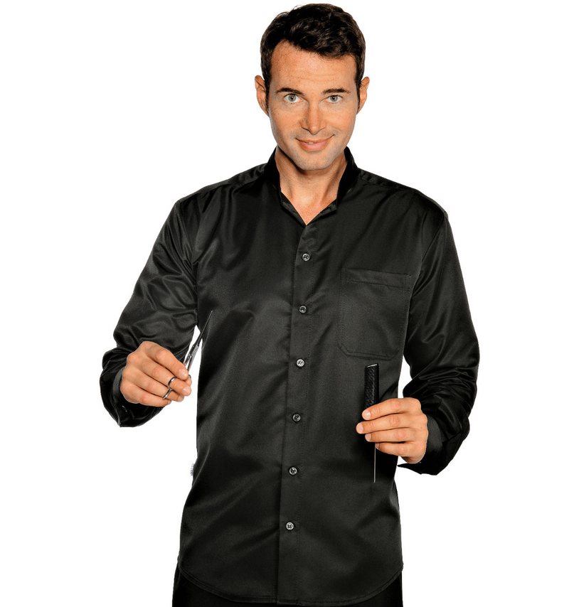Carica immagine in Galleria Viewer, Camicia Unisex con Colletto Coreano Manica Lunga Isacco Dublino
