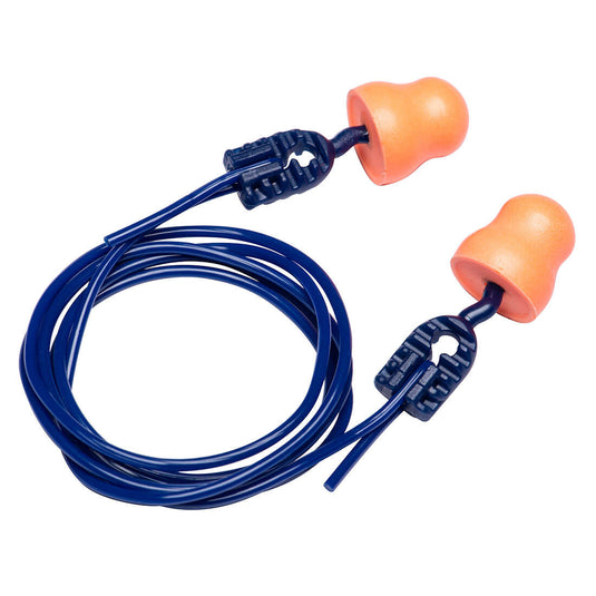 EP12 - Inserti auricolari Easy Fit in PU con cordino (200 paia) Arancione