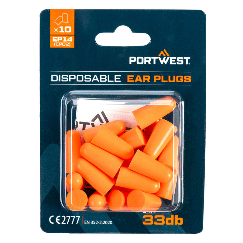 Carica immagine in Galleria Viewer, Tappi Antirumore Portwest EP14 in Schiuma PU 10 Paia SNR 33 dB
