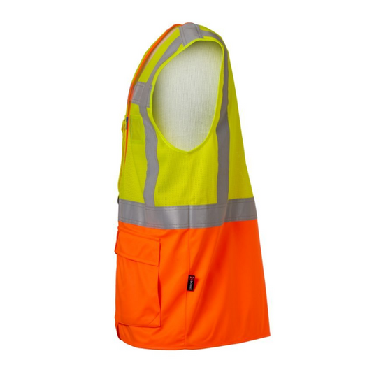 Gilet da lavoro Alta Visibilità TAGLIA-4XL Traspirante Payper Extra Mesh Giallo Fluo/Arancione Fluo Outlet