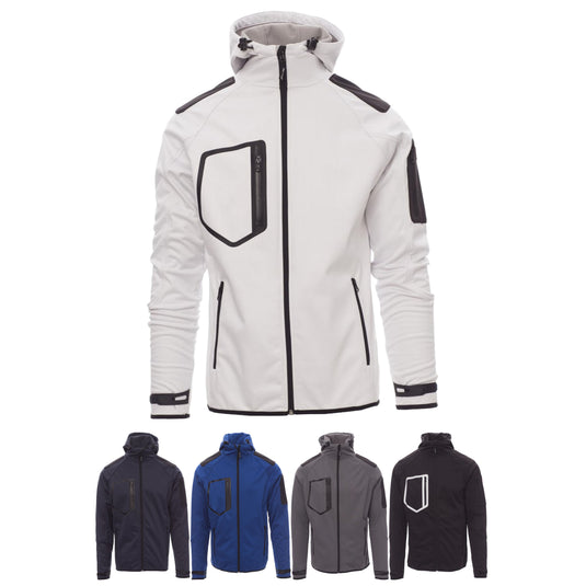 Giubbotto Soft shell Impermeabile Personalizzabile con Cappuccio Tasche Payper Extreme