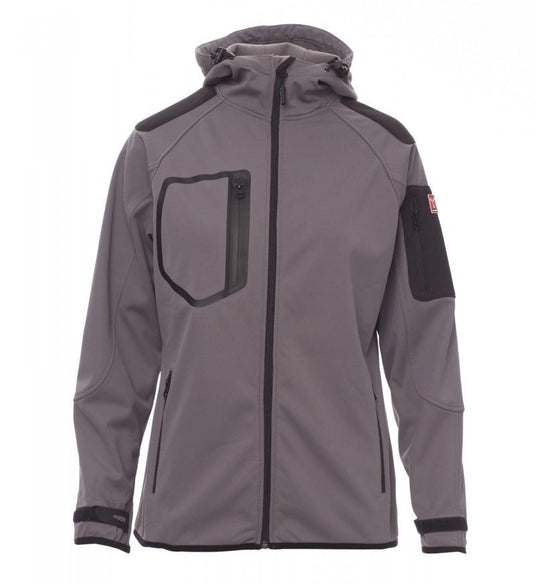 Giubbotto Soft-Shell Donna Impermeabile Cappuccio Tasche Payper Extreme Lady